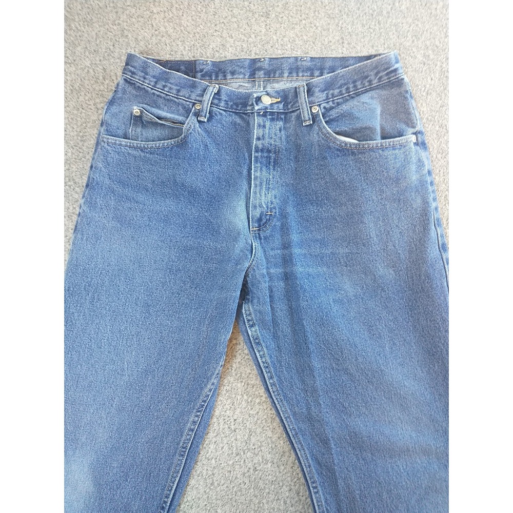 Mens Medium Wash Straight Leg Denim Jeans 100% Cotton 32x31 976T1DR - Picture 2 of 16